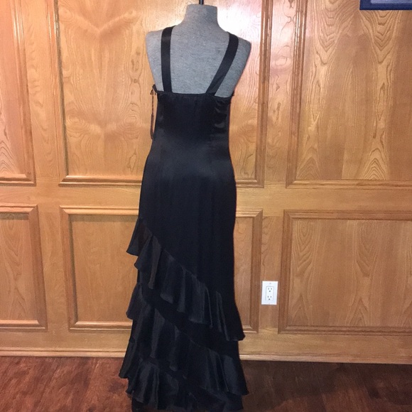 Orna Farho Black Meline 100% Silk Gown Size T44 eu - US 8 - Picture 6 of 14